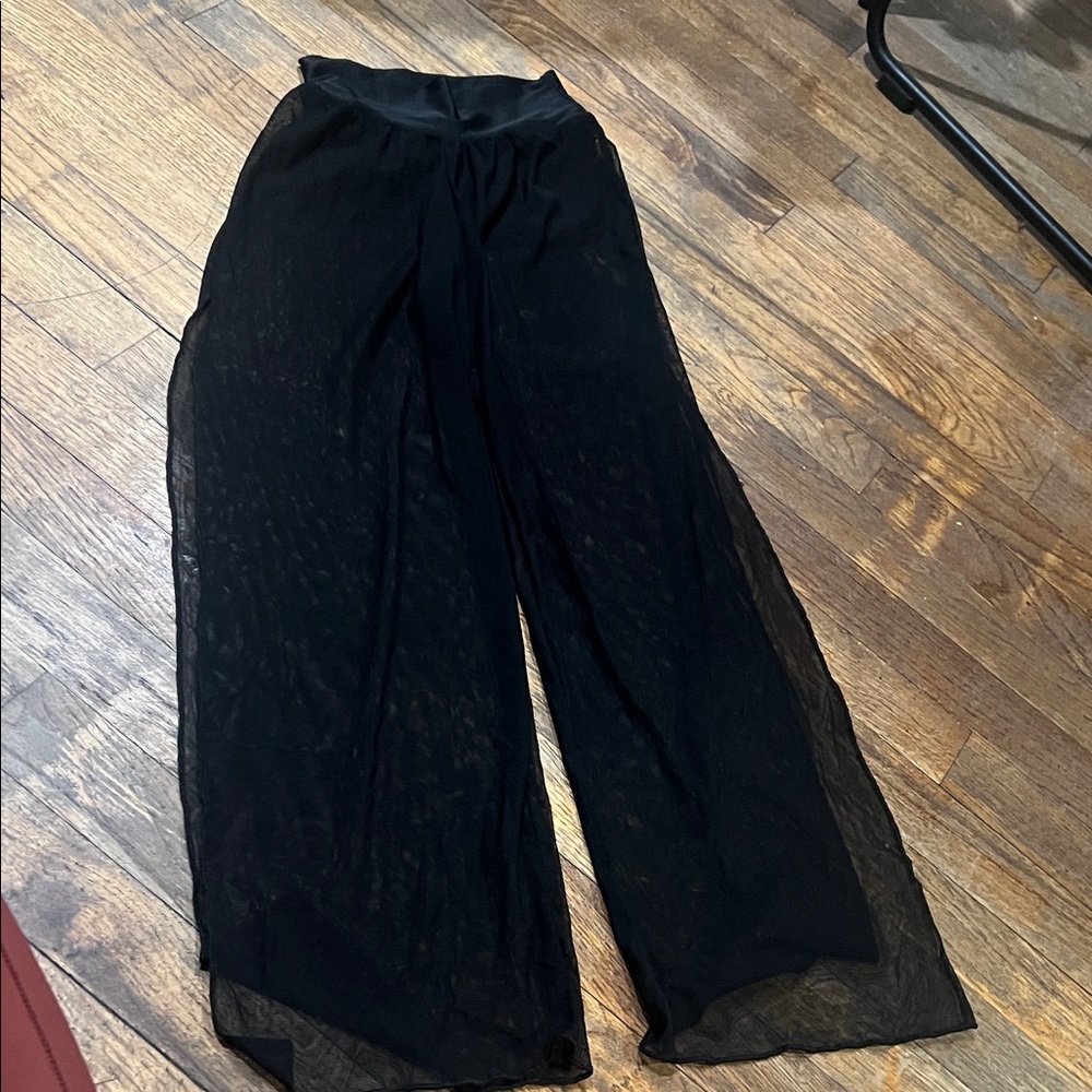 Elegant Black Sheer dance Pants